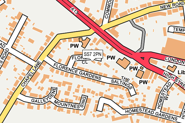 SS7 2PN map - OS OpenMap – Local (Ordnance Survey)