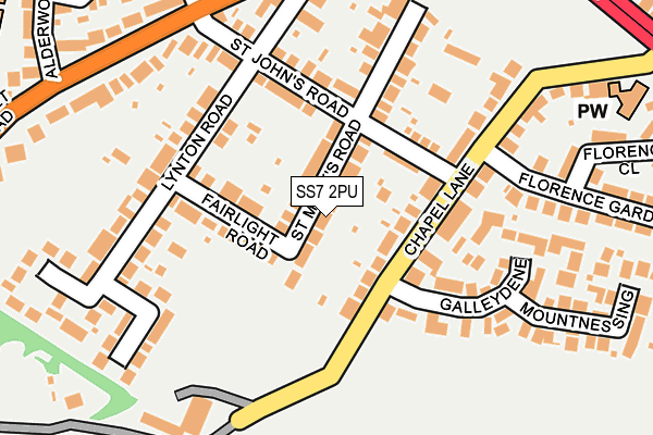 SS7 2PU map - OS OpenMap – Local (Ordnance Survey)