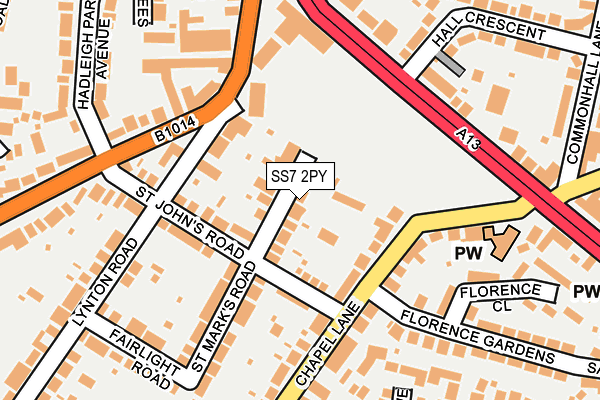 SS7 2PY map - OS OpenMap – Local (Ordnance Survey)