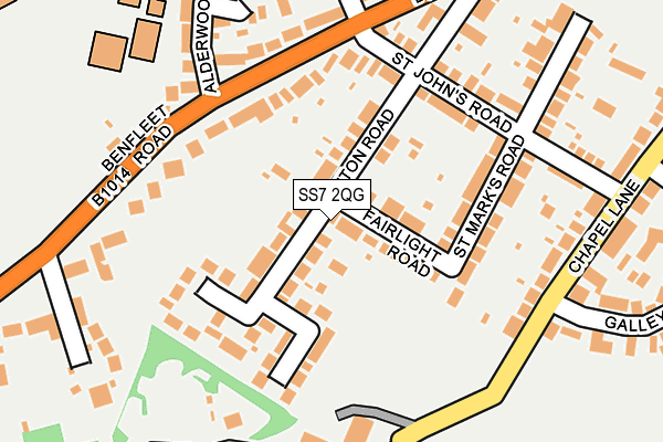 SS7 2QG map - OS OpenMap – Local (Ordnance Survey)