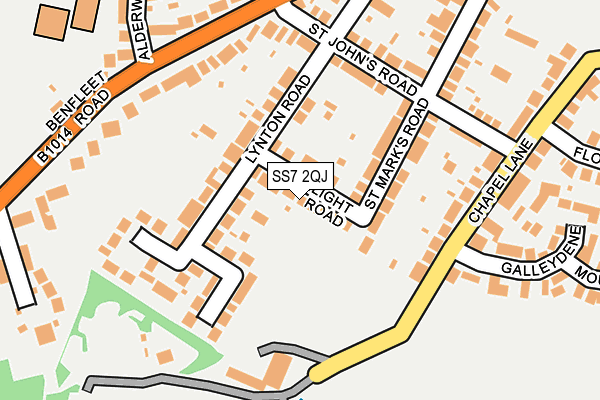 SS7 2QJ map - OS OpenMap – Local (Ordnance Survey)