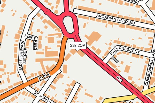 SS7 2QP map - OS OpenMap – Local (Ordnance Survey)