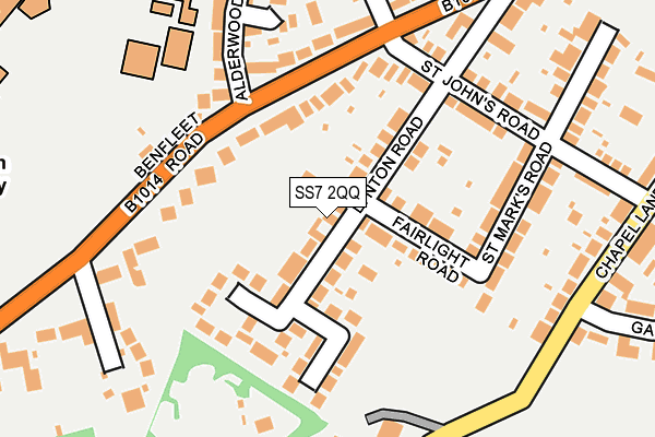 SS7 2QQ map - OS OpenMap – Local (Ordnance Survey)