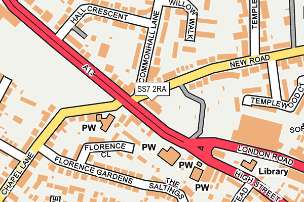 SS7 2RA map - OS OpenMap – Local (Ordnance Survey)