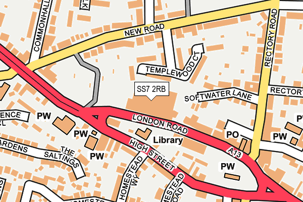 SS7 2RB map - OS OpenMap – Local (Ordnance Survey)