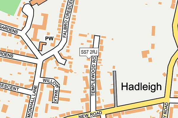 SS7 2RJ map - OS OpenMap – Local (Ordnance Survey)