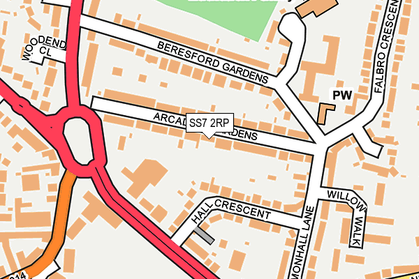 SS7 2RP map - OS OpenMap – Local (Ordnance Survey)