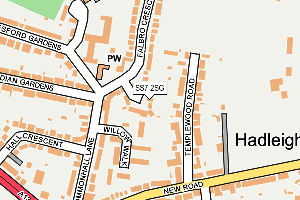 SS7 2SG map - OS OpenMap – Local (Ordnance Survey)
