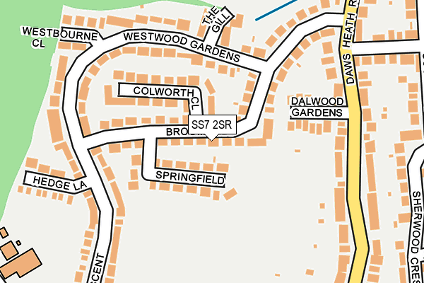 SS7 2SR map - OS OpenMap – Local (Ordnance Survey)