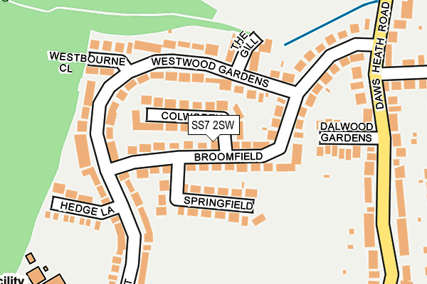 SS7 2SW map - OS OpenMap – Local (Ordnance Survey)