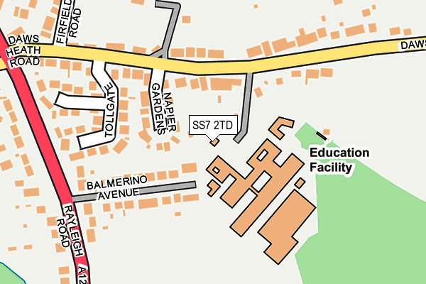 SS7 2TD map - OS OpenMap – Local (Ordnance Survey)
