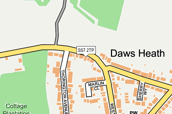 SS7 2TP map - OS OpenMap – Local (Ordnance Survey)