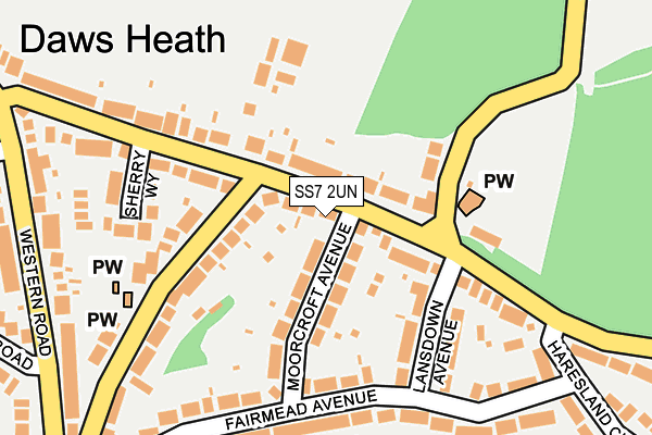 SS7 2UN map - OS OpenMap – Local (Ordnance Survey)