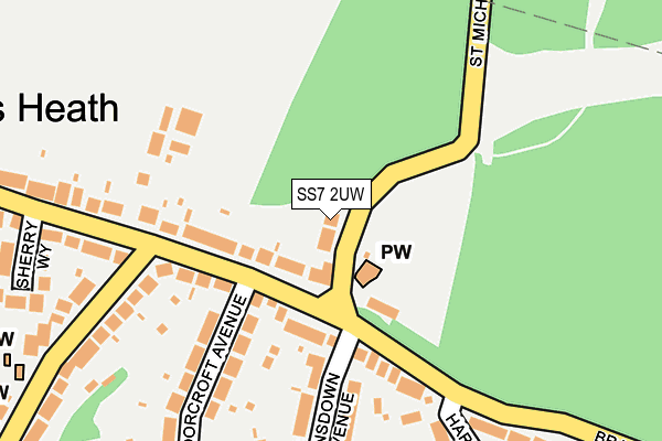 SS7 2UW map - OS OpenMap – Local (Ordnance Survey)