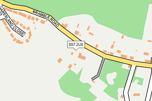 SS7 2UX map - OS OpenMap – Local (Ordnance Survey)