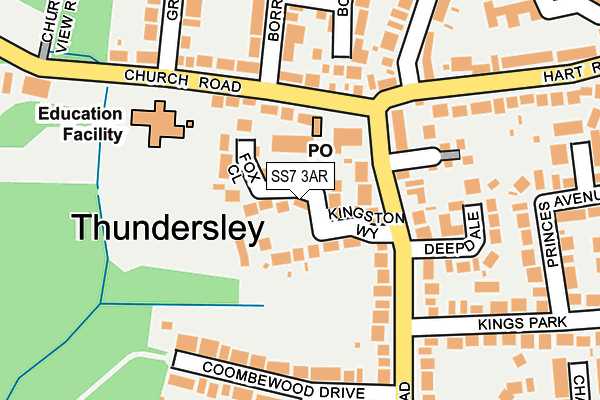 SS7 3AR map - OS OpenMap – Local (Ordnance Survey)