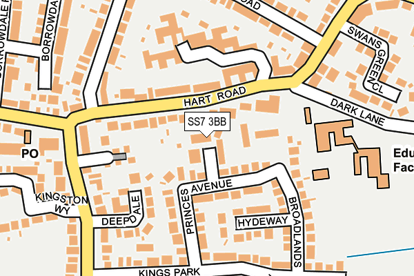 SS7 3BB map - OS OpenMap – Local (Ordnance Survey)