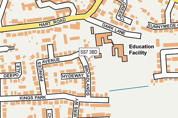 SS7 3BD map - OS OpenMap – Local (Ordnance Survey)