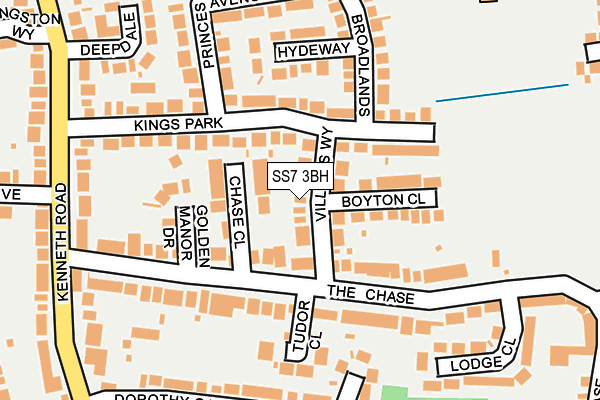 SS7 3BH map - OS OpenMap – Local (Ordnance Survey)