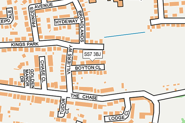 SS7 3BJ map - OS OpenMap – Local (Ordnance Survey)