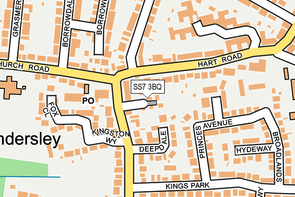 SS7 3BQ map - OS OpenMap – Local (Ordnance Survey)