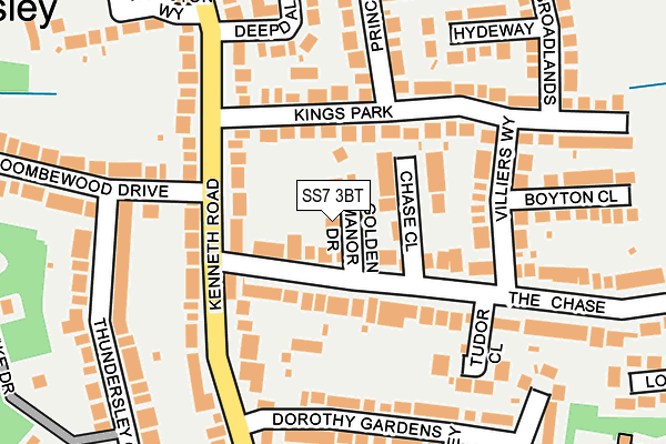 SS7 3BT map - OS OpenMap – Local (Ordnance Survey)