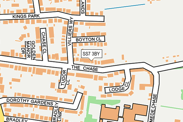 SS7 3BY map - OS OpenMap – Local (Ordnance Survey)