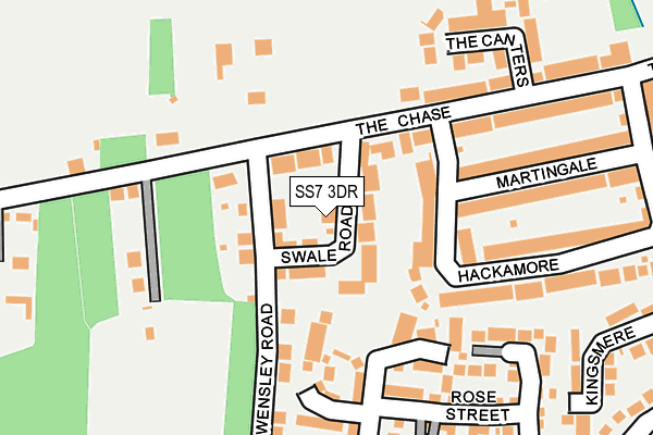 SS7 3DR map - OS OpenMap – Local (Ordnance Survey)