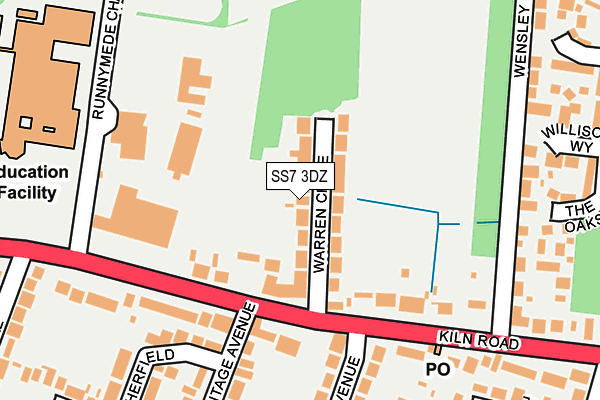 SS7 3DZ map - OS OpenMap – Local (Ordnance Survey)