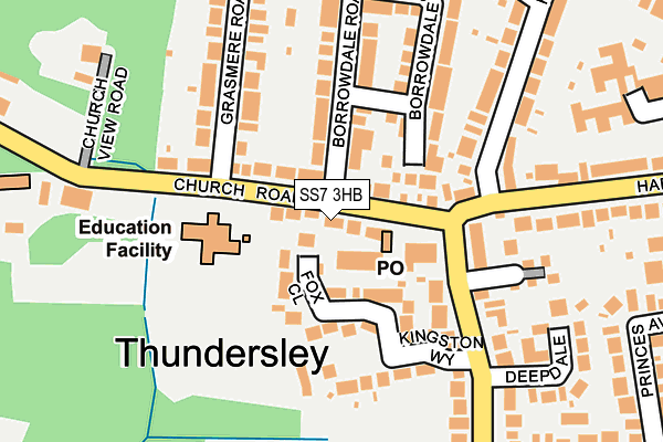 SS7 3HB map - OS OpenMap – Local (Ordnance Survey)