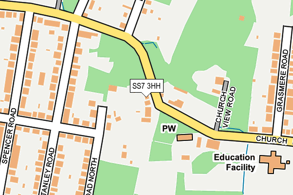 SS7 3HH map - OS OpenMap – Local (Ordnance Survey)