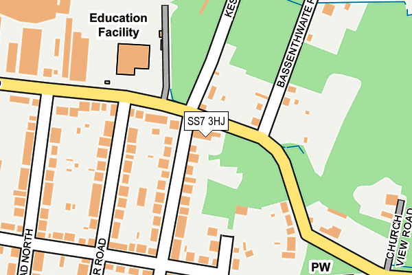 SS7 3HJ map - OS OpenMap – Local (Ordnance Survey)