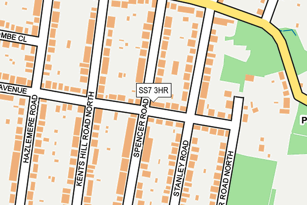 SS7 3HR map - OS OpenMap – Local (Ordnance Survey)