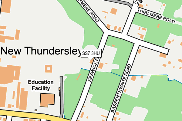 SS7 3HU map - OS OpenMap – Local (Ordnance Survey)