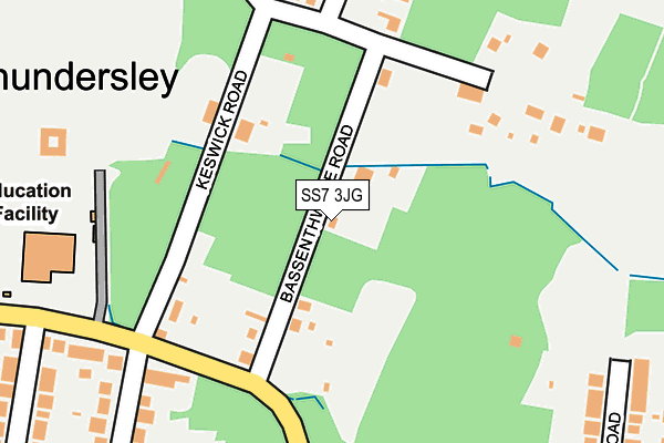 SS7 3JG map - OS OpenMap – Local (Ordnance Survey)