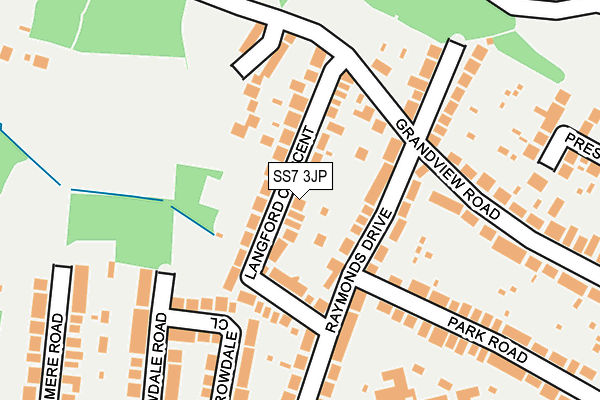 SS7 3JP map - OS OpenMap – Local (Ordnance Survey)