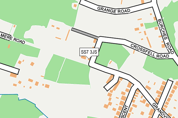 SS7 3JS map - OS OpenMap – Local (Ordnance Survey)