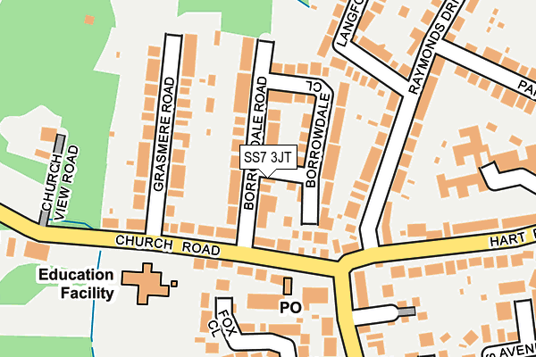 SS7 3JT map - OS OpenMap – Local (Ordnance Survey)