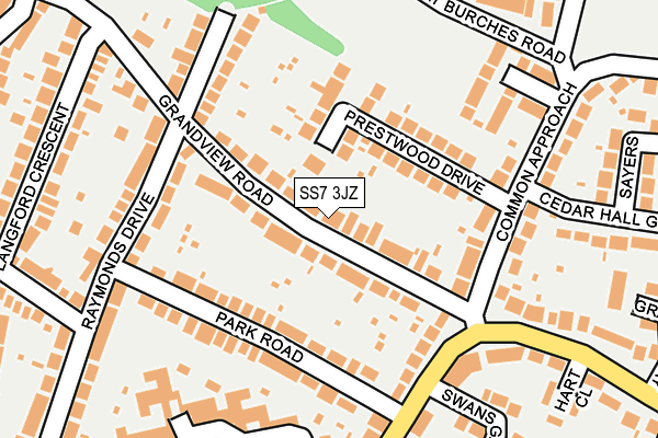 SS7 3JZ map - OS OpenMap – Local (Ordnance Survey)