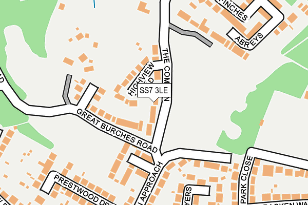 SS7 3LE map - OS OpenMap – Local (Ordnance Survey)