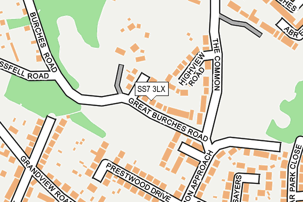 SS7 3LX map - OS OpenMap – Local (Ordnance Survey)