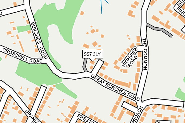 SS7 3LY map - OS OpenMap – Local (Ordnance Survey)