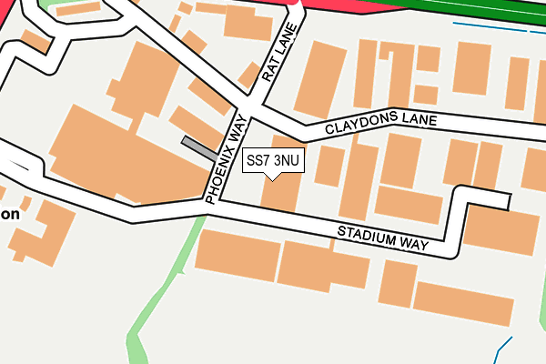 SS7 3NU map - OS OpenMap – Local (Ordnance Survey)