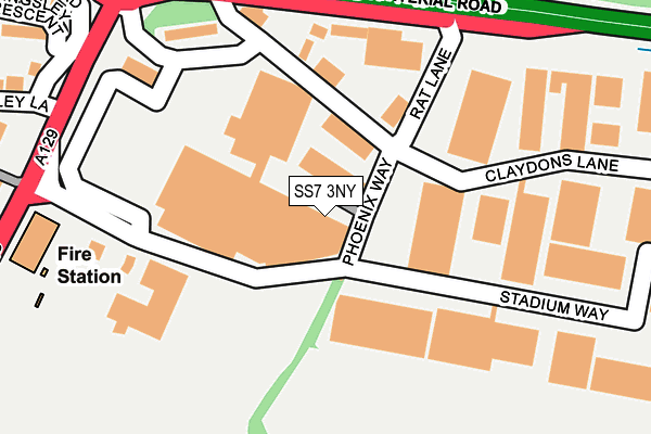 SS7 3NY map - OS OpenMap – Local (Ordnance Survey)