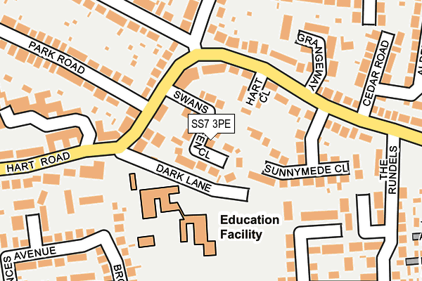 SS7 3PE map - OS OpenMap – Local (Ordnance Survey)