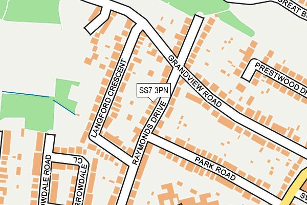 SS7 3PN map - OS OpenMap – Local (Ordnance Survey)