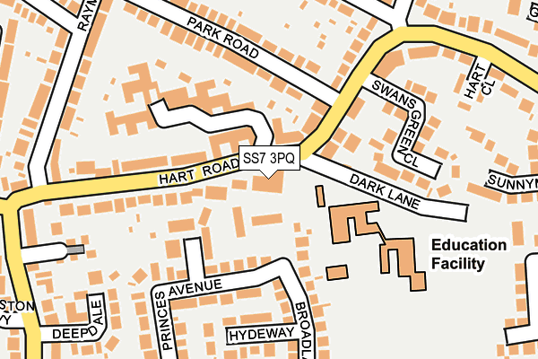 SS7 3PQ map - OS OpenMap – Local (Ordnance Survey)