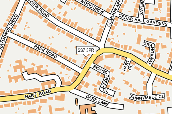 SS7 3PR map - OS OpenMap – Local (Ordnance Survey)