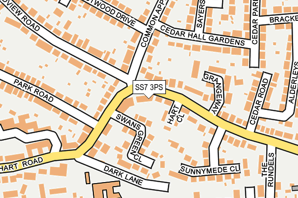 SS7 3PS map - OS OpenMap – Local (Ordnance Survey)