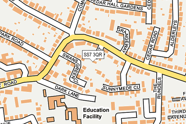 SS7 3QR map - OS OpenMap – Local (Ordnance Survey)